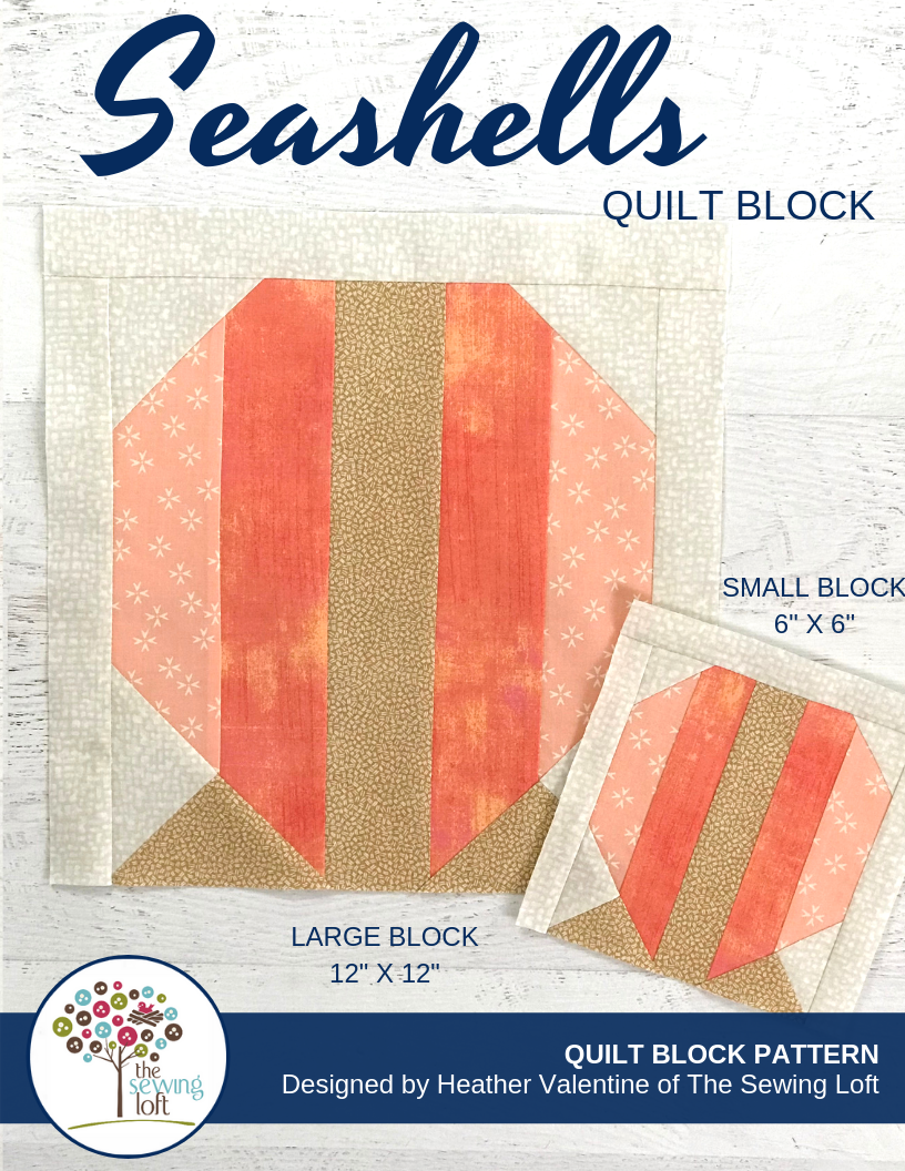 Seashells Quilt Block Pattern