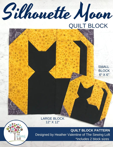 Silhouette Moon Quilt Block Pattern