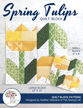 Spring Tulips Quilt Block Pattern