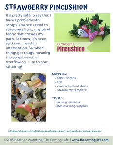 Strawberry Pincushion - Tutorial PDF