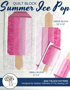 Summer Ice Pop Quilt Block Pattern