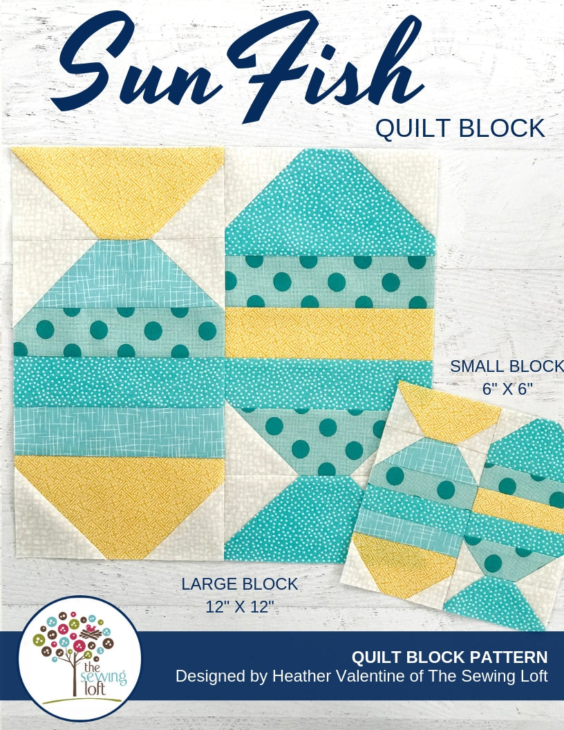 Sunfish Quilt Block Pattern