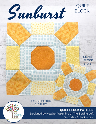 Sunburst Quilt Block Pattern