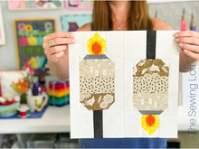 Tiki Torch Quilt Block Pattern