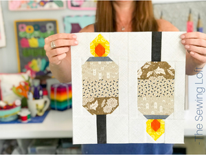 Tiki Torch Quilt Block Pattern