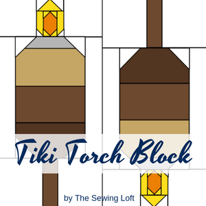 Tiki Torch Quilt Block Pattern