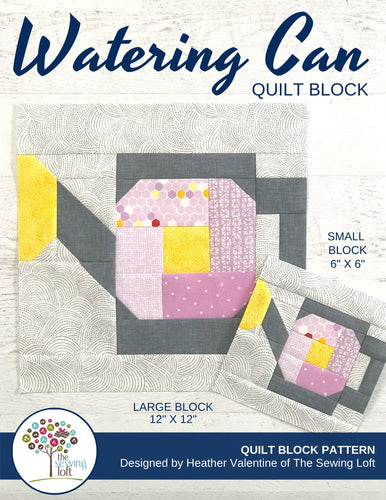 Watering Can Quilt Block Pattern